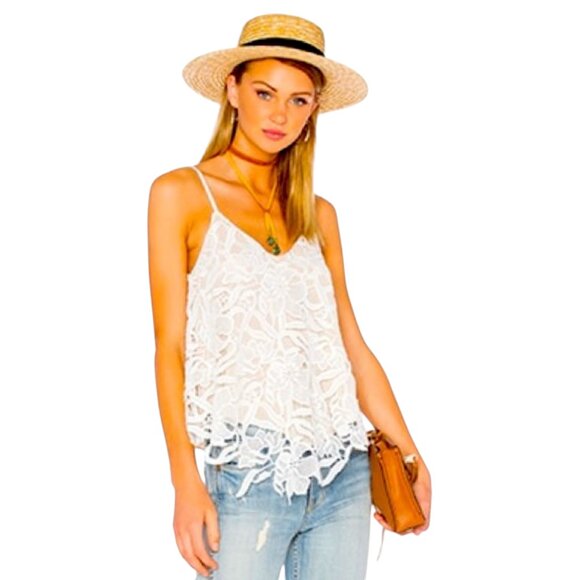 ALICE + OLIVIA SIZE M Sleeveless Lace Blouse - Picture 8 of 10